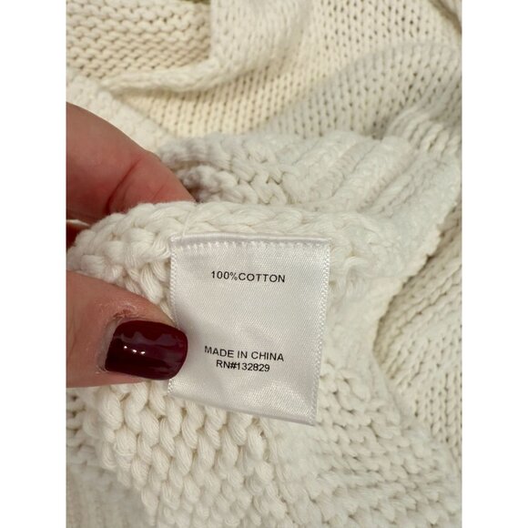 EAVES White Calla Sweater NWT - Size M - Picture 7 of 9